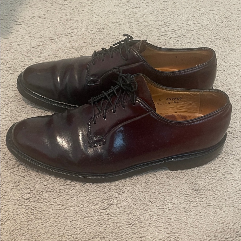 Shell Cordovan Florsheim Imperial Vcleat Plain Toe Bulcher Size 9C
